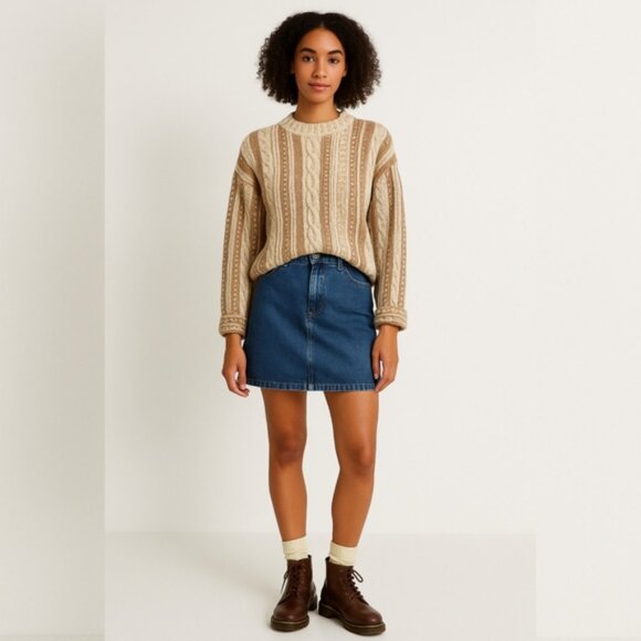 Esprit Vintage Oversized Cowl Neck Chunky Cable Knit Sweater - Picture 1 of 14